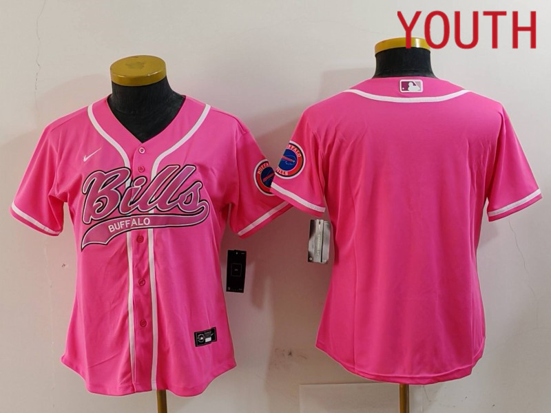 Youth Buffalo Bills Blank Pink Joint Name 2024 Nike Limited NFL Jersey style 9123